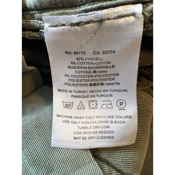 By Anthropologie Blythe Wide-Leg Cropped Pants In Moss Green Size: 6 (Small) - Picture 7 of 8